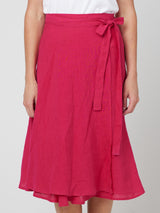 WRAP LINEN SKIRT