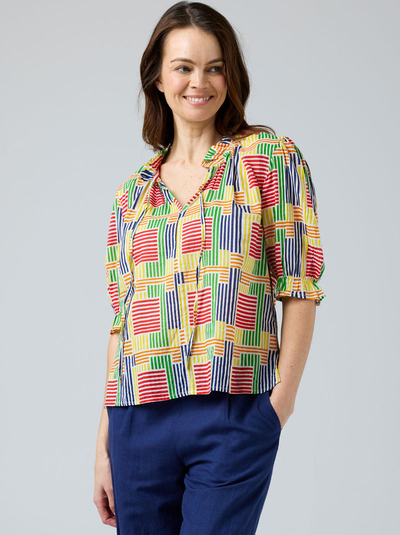 TIE NECK BLOUSE