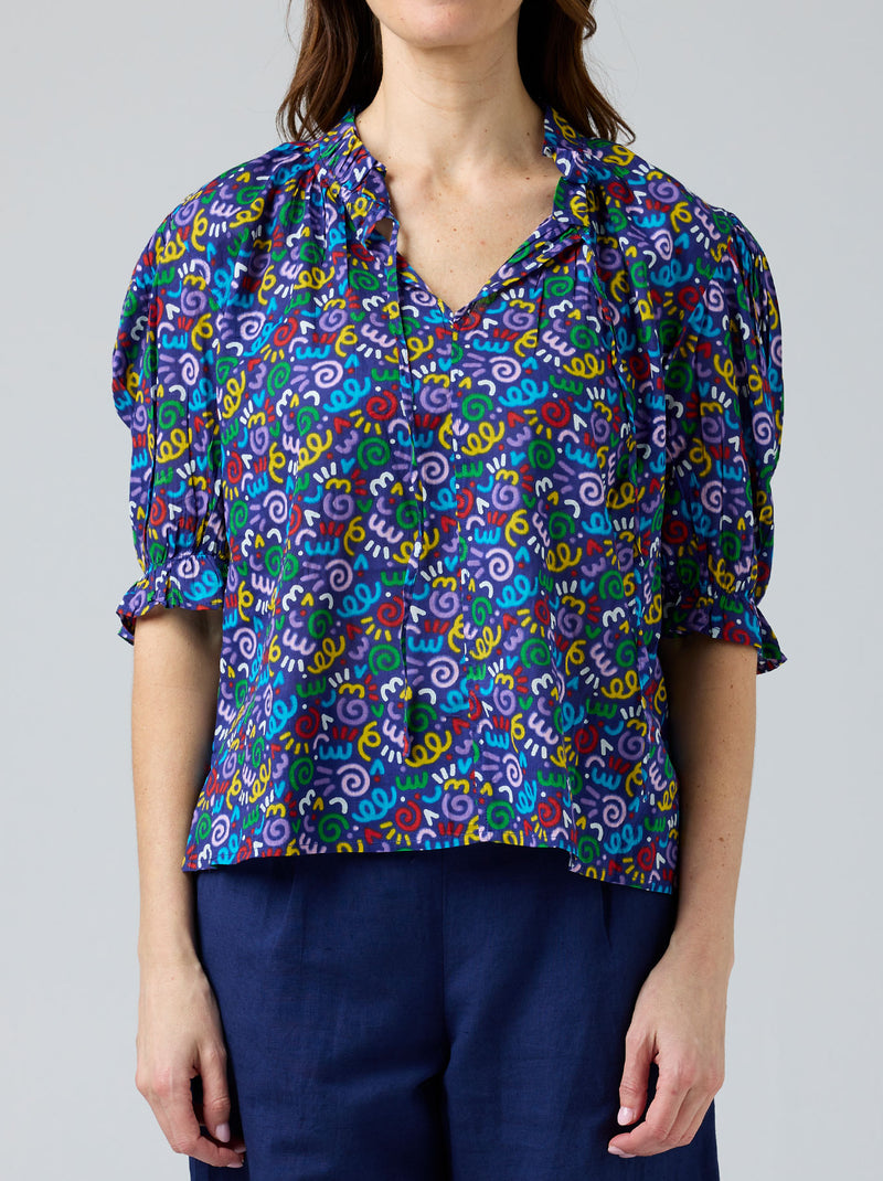 TIE NECK BLOUSE