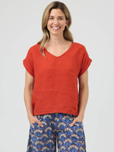 TALIA LINEN TOP