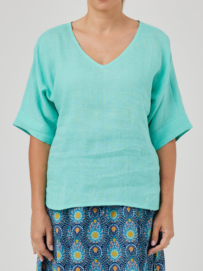 ANNIE LINEN TOP